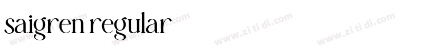 saigren regular字体转换